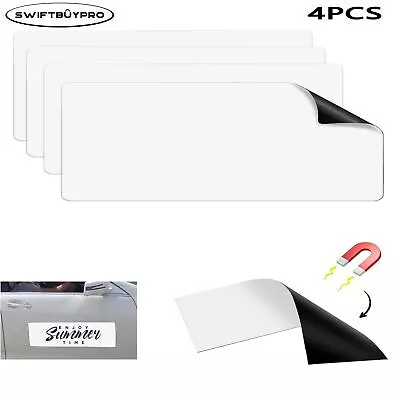 4pack 12*4inch Custom Vinyl Blank Magnetic Car Sign Sheet Cover Company Logo • $10.79