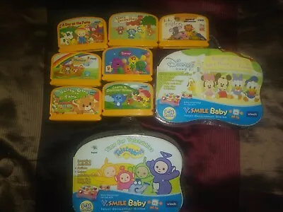 9 Vsmile Baby Game Cartridge Barney Vtech 9-36 Mos Mickey & Baby Einstein  • $22.99