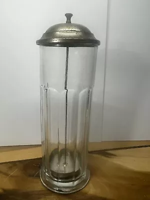 Vintage Depression Glass Soda Fountain Straw Dispenser Holder 11.5  H • $45