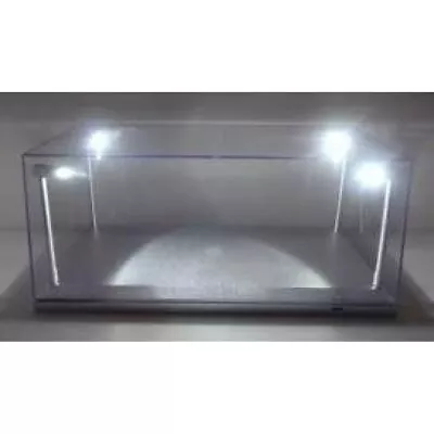 1/18 Led Display Case 4 Adjustable Lights 35 X 15 X 16cm With Silver • £29.95