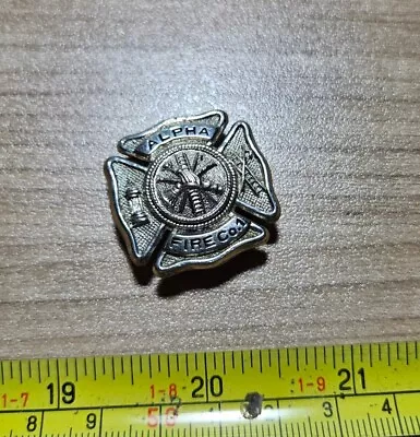 Vintage Alpha Fire Co 1 Metal Firefighter Badge Littlestown PA? • $39.99