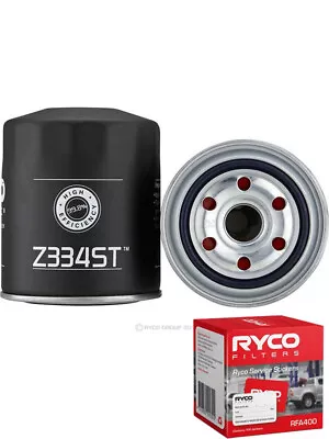 Ryco Syntec Oil Filter Z334ST + Service Stickers Fits Toyota Hilux 3.0 LN147 D • $76.92