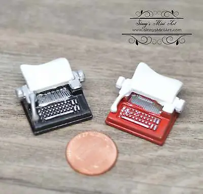 1: 12 Dollhouse Miniature Typewriter Office Supply A85 • $7.23