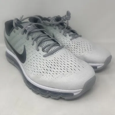 New Nike Air Max 2017 White Wolf Grey 849559-101 Men's Sizes 7-14 • $89.94