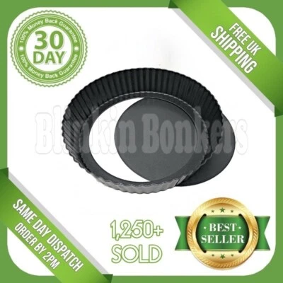 £7.95 • Buy Deep Non Stick Flan Dish Quiche Cake Baking Tin Tart Sponge Fluted Loose Base