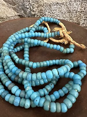 Ethiopian Blue Turquoise Padre Beads Antique Venetian Trade Beads • £29