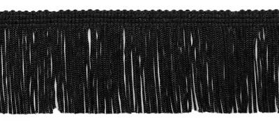 Chainette Fringe Trim Style# CF02 Color# K9 - Pure Black [11 Yards] • $19.29