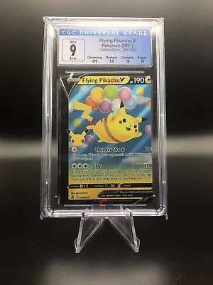 CGC 9 MISCUT ERROR Pokémon TCG Flying Pikachu V Celebrations 006 Holo Ultra Rare • $22.50