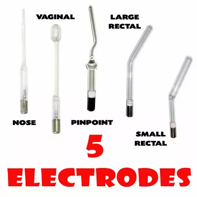 Lot 5 Electrode For Violet Ray D'arsonval Corona Nose Vaginal Small Big Rectal • $29.99