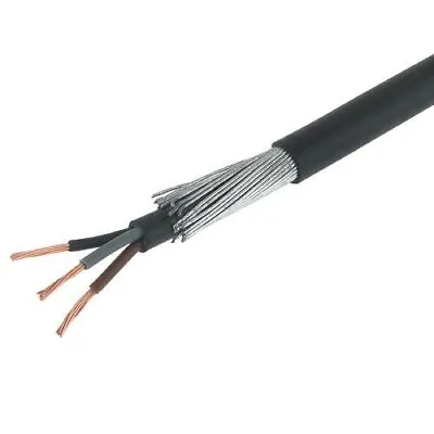 £41.99 • Buy 6mm 3 Core SWA Steel Wire Armoured XLPE Electrical Cable BASEC PICK YOUR LENGHT