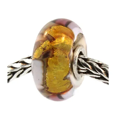 Authentic Trollbeads Glass 62010 Golden Cave :1 • $17.22