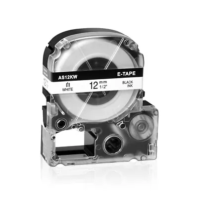 1PK Fits EPSON K-Sun 212BW 212BWPX 12mm Tape Black On White Label 0.47  • $6.29