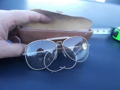 Vintage Bushnell Aviator Shooting Glasses Clear Lens Estate Find As Found • $55