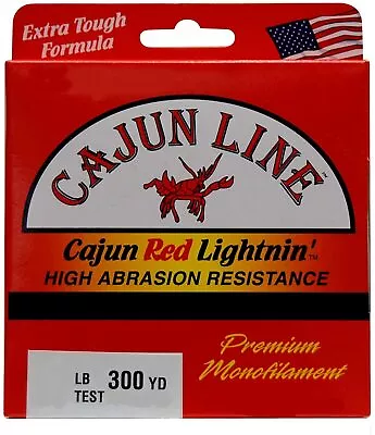 Red Mono Fishing Line 300yd Cajun Red Lightning Monofilament • $7.99