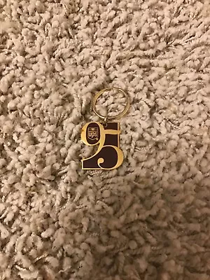 UPS 95th Anniversary Gold Brass Metal Advertising Promo Keychain Key Ring VTG • $5