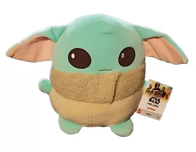 NEW-Mattel Star Wars Grogu The Mandalorian Baby Yoda Squish Plush Doll 10inch • $12