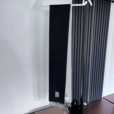 £100 • Buy Brand New RRP£320 Burberry Reversible Crystal Monogram Motif Cashmere Scarf