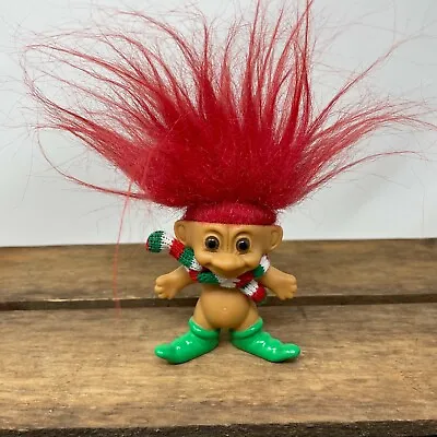 RUSS Merry Little Trolls XMAS ELF Knit Scarf GREEN Boots RED Hair • $9.99