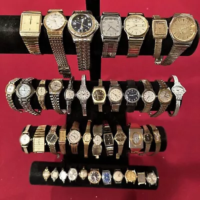 Huge Vintage Watch Lot Bulova Seiko Elgin Benrus +More 42 Watches • $32