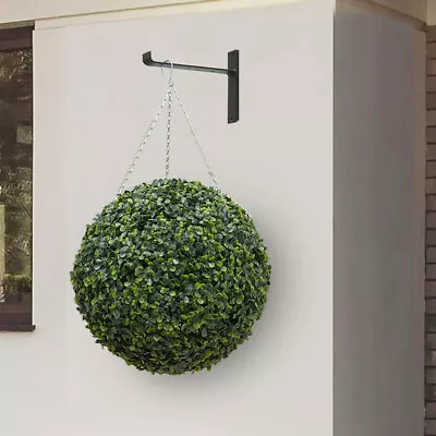 28/38cm Artificial Topiary Ball Indoor Outdoor Hanging Basket Boxwood Grass Ball • £8.95