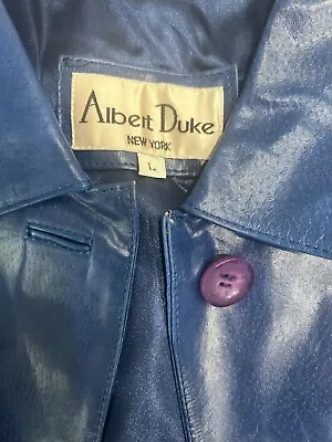 Albert Duke VINTAGE Leather Trench Coat. WITH TAGS • $75