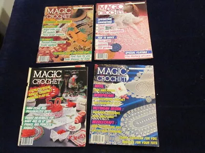 8 Vintage MAGIC CROCHET Magazine Lot 1987 1989 1990 100’s Of Patterns Zmb • $23.99