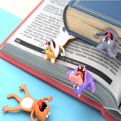 New 3D Stereo Cartoon Marker Animal Bookmark Ocean Series Seal Octopus Cat Panda • £6.12