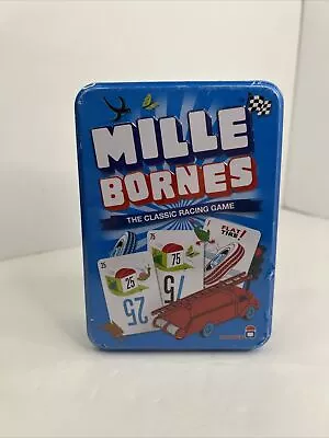 NIB Mille Bornes Classic Auto Racing Card Game Blue Collectors Tin Dujardin • $19.95