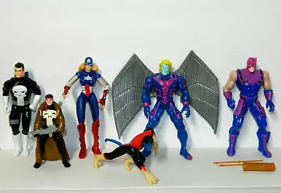 1990s Marvel Toy Biz Lot: Hawkeye American Dream Punisher X-Men Archangel • $18.99