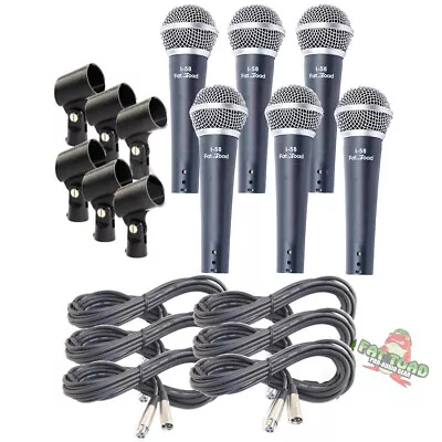 Cardioid Vocal Microphone PACK - Dynamic Handheld XLR Mic Cable 20FT Clip Studio • $75.95