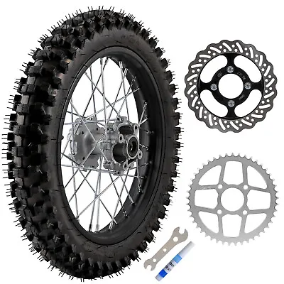 90/100-16 Rear Wheel Rim Tire Sprocket Rotor Pit Dirt Bike KX100 CRF100 CRF150 • $185.99