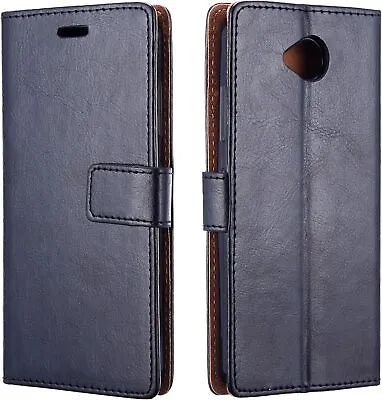 For Lumia 650 550 635 Phone Case Slim Leather Flip Case Wallet Folio Book Cover • £3.83