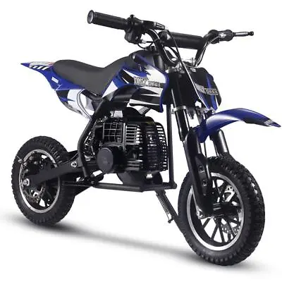 MotoTec Kids Gas Mini Dirt Bike Motorcycle 50cc 2-Stroke - Blue • $349