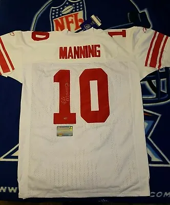 Eli Manning Autographed On Filed Jersey From Mounted Memories With C O A Card!!! • $900