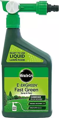 Lawn Feed Grass Fertilizer Food Grow Spray Miracle Gro EverGreen Fast Greening • £13.50