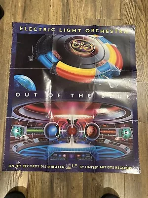 RARE Promo Poster 1977 Electric Light Orchestra ELO Out Of The Blue Jeff Lynne • $55