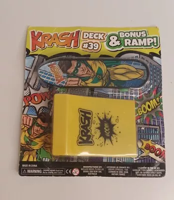 Krash Deck #39 W Bonus Ramp Finger Board Skateboard Hero Toy Nuclear • $9.99