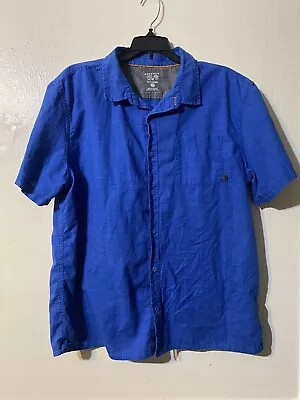 Mountain Hardwear Button Up Shirt Mens Large Blue Climbing Hiking Outdoor • $5