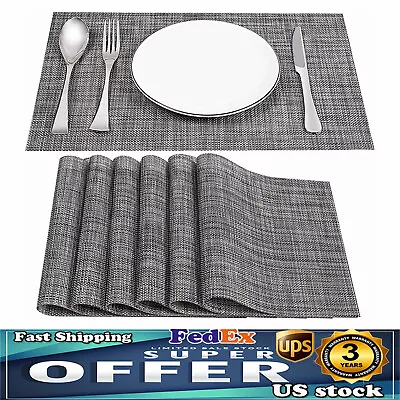 4x PVC Placemats Non-Slip Heat Insulation Dining Table Mats Pads 45 X 30cm USA • $8.40