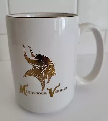 Minnesota Vikings Cup Coffee Mug Gold Trim & Embossed Surface NFL  • $13.99