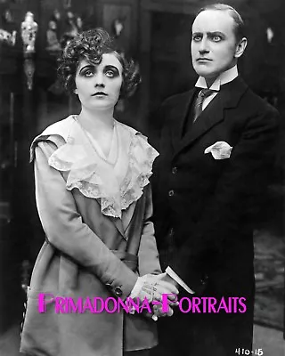 POLA NEGRI & PRINCE SERGE MDVANI 8x10 Lab Photo 1920s HUSBAND & WIFE PORTRAIT • $14.99