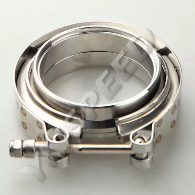 $23.90 • Buy 2.75Inch Self Aligning Male/Female V-Band Vband Clamp Stainless Steel Flange Kit