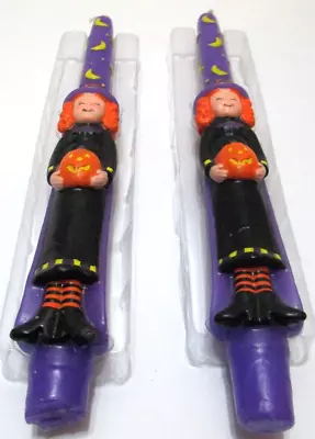 Vintage American Greetings Taper Candles Halloween Friendly Witches PAIR 10  T • $18.99