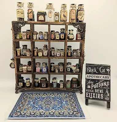 Dollhouse Miniatures 1/12 Scale Witch Potions Shelf  • $65