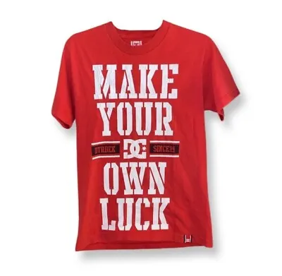 Vintage DC Skateboard T-Shirt Make Your Own Luck White - Small Rob Dyrdek • $8