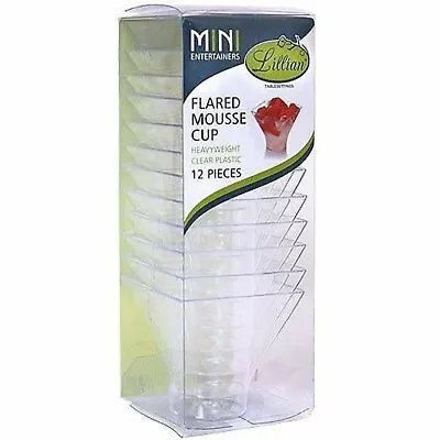 Lillian Mini Plastic Flared Mousse Cup Disposable Stylish Design Parties Cups • $9.98