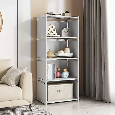 4-Cube Organizer Shelf For Bedroom Closet 5-Layer Small Bookshelf Bookcase Uni • $27.35