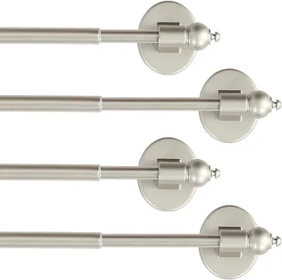 Magnetic Curtain Rods For Metal Doors 9 To 28 Inch Adjustable Appliance Nickel • $37.99