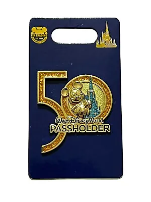 $17.99 • Buy Walt Disney World 50th Anniversary Magic Kingdom Castle Mickey AP Passholder Pin