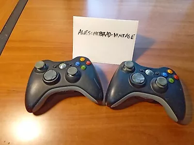 Lot Of 2: OEM Microsoft Xbox 360 Wireless Controller - Matte Black *TESTED* • $35.99